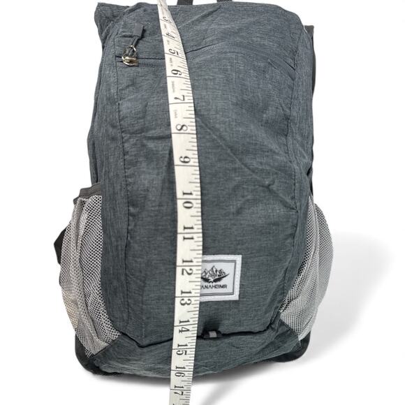 Foldable Lightweight Travel Backpack Dark Gray Packable with Pockets NWOT unisex - Picture 6 of 8
